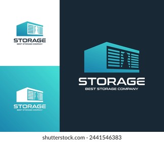 Illustration vector graphic of self storage company logo design template