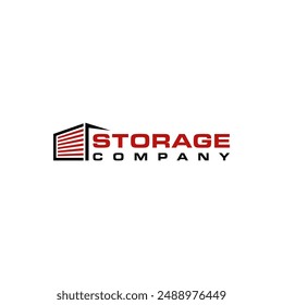 Illustration vector graphic of self storage company logo design template