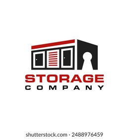 Illustration vector graphic of self storage company logo design template