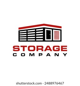 Illustration vector graphic of self storage company logo design template