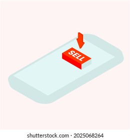 Illustration vector graphic of sell position on forex.
Suitable for trading content or etc.