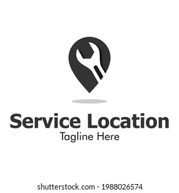 Illustration Vector Graphic of Service Location Logo. Perfect to use for Service Center
