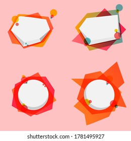 Illustration of vector graphic set colored gradient frames