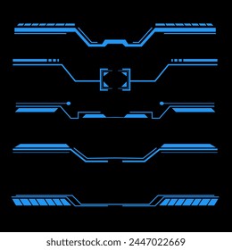 illustration vector graphic of set of design elements for a futuristic technology theme