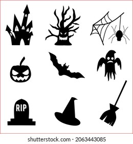 Illustration vector graphic of set icon Halloween