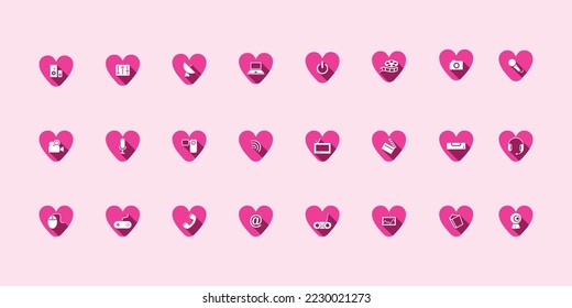gráfico vectorial de ilustración del icono de música Set love