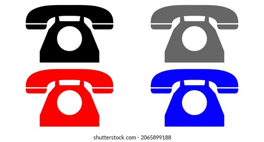 Ilustración vectorial gráfica un conjunto de iconos de teléfono. Imagen en color y negro. Imagen plana simple. Fondo transparente 