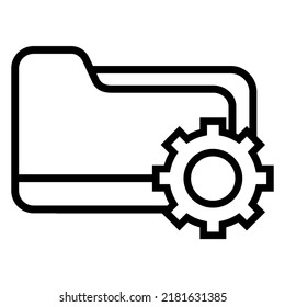 Illustration Vector Graphic of setting folder icon