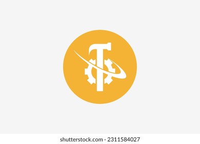 Illustration vector graphic of setting, gear and hammer. Good for icon or symbol