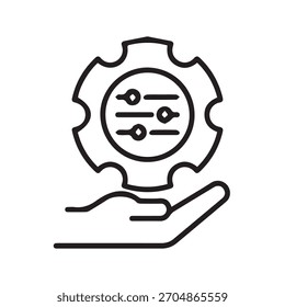 Gráfico vetorial de ilustração da Solução de Serviço de Configurações