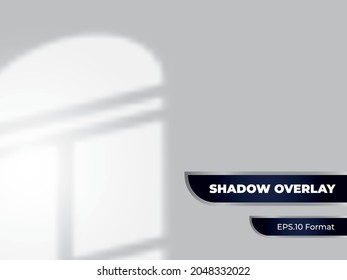 Illustration vector graphic of shadow overlay effect. Realistic window light and shadow. Good for your design. Realistic vector illustration