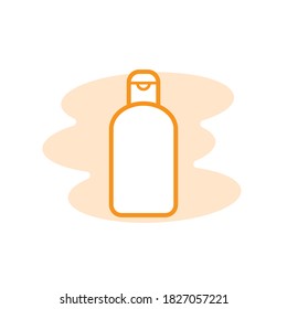 Illustration Vektorgrafik von Shampoo Flasche Symbol. Geeignet für Behälter, Röhren, Verpackung, Dusche etc.
