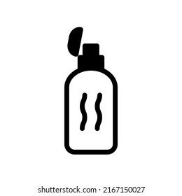 Illustration Vektorgrafik von Shampoo Flasche Symbol. Geeignet für Behälter, Röhren, Verpackung, Dusche etc.