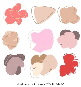 Illustration Vector Graphic of Shape Blob. Set of Blob Random. Good for aesthetic template, pamphlet, template powerpoint, etc