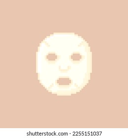 Illustration vector graphic of sheet mask in pixel art style