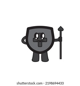 ilustración vectorial de un concepto de doodle de escudo.