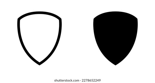 Ilustración Vector gráfico del icono de escudo. Apto para protección, seguridad, defensa, protección, etc.