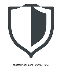 illustration vector graphic shield in minimalist style