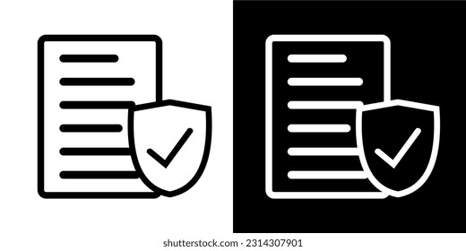 Ilustración Vector Gráfico de Escudo, seguro, archivo, protección Icono