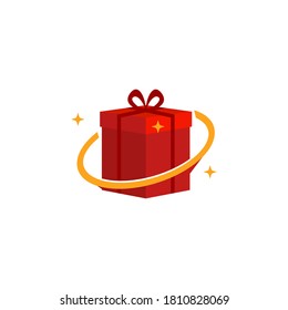 Gráfico vectorial de ilustración de la caja de regalo brillante. Perfecto para la tienda de regalos