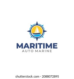 Ilustración gráfica vectorial de diseño de logotipo de buques y embarcaciones