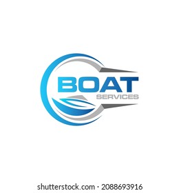 Illustration vector graphic of ship and boat concept logo design template