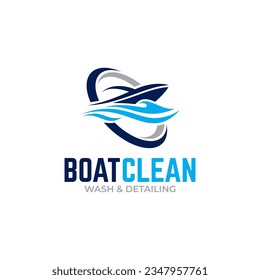 Illustration vector graphic of ship and boat detailing concept logo design template	
