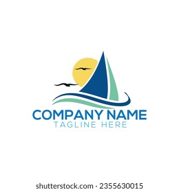 Illustration vector graphic of ship and boat concept logo
