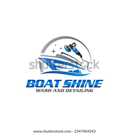 Illustration vector graphic of ship and boat detailing concept logo design template	
