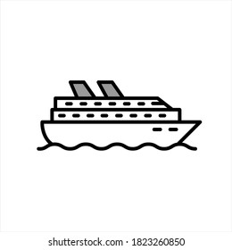 Ilustración Gráfico vectorial del icono de barco