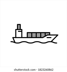 Illustration Vector graphic of ship icon