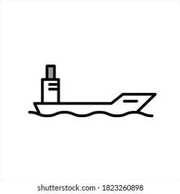 Illustration Vector graphic of ship icon
