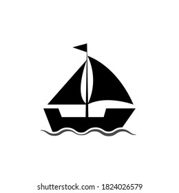 Illustration Vector graphic of ship icon