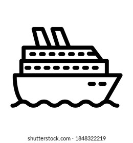 Illustration Vector graphic of ship icon