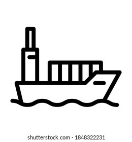 Illustration Vector graphic of ship icon