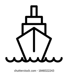 Illustration Vector graphic of ship icon