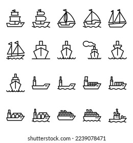 Illustration Vector Graphic of Ship icon