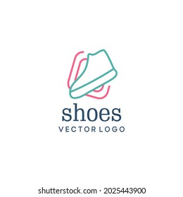 Illustration vector graphic of shoes logo. shoe icon. Pastel color style. Design inspiration. Fit to your Business or Company