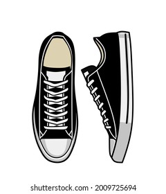 Illustration vector graphic of shoes with white background