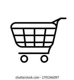 Illustration vector graphic of shooping cart or trolley icon