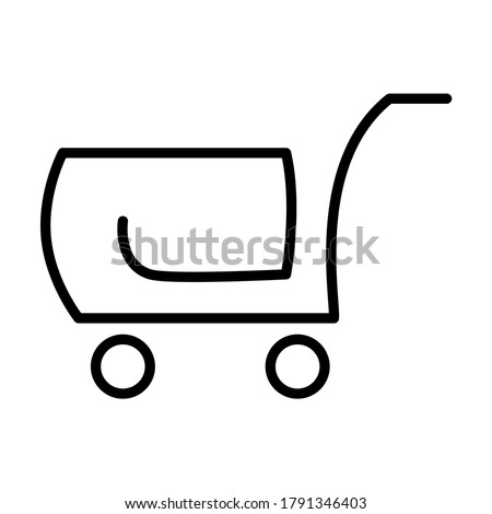 Illustration vector graphic of shooping cart or trolley icon