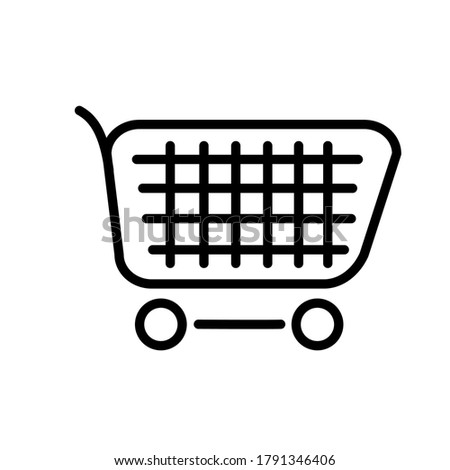 Illustration vector graphic of shooping cart or trolley icon