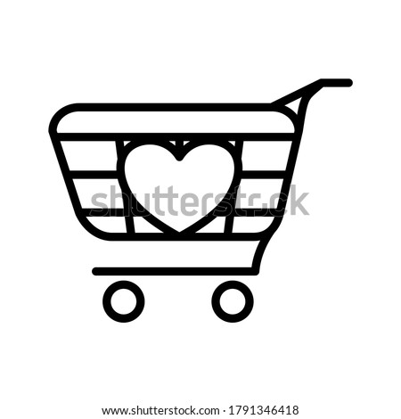 Illustration vector graphic of shooping cart or trolley icon