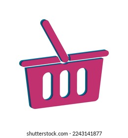 Illustration Vector graphic of Shopping Basket icon. Fit shop, market, business, store etc.