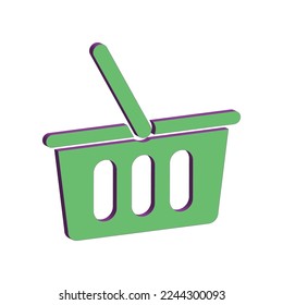 Illustration Vector graphic of Shopping Basket icon. Fit shop, market, business, store etc.