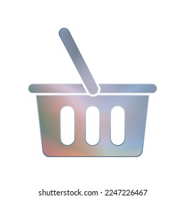 Ilustración Gráfico vectorial del icono de la cesta de compras. Tienda, mercado, negocios, tienda, etc.