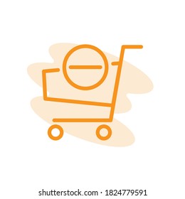 Illustration Vector graphic of shopping cart icon. Fit for retail, commerce, store etc.