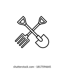 
Illustration Vector graphic of  shovel icon