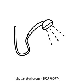 Ilustración Gráfico vectorial del icono de ducha