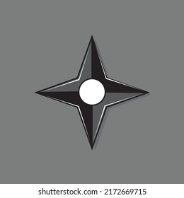 illustration vector graphic of shuriken ninja good for kids toy or etc.